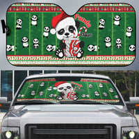 Cute Panda Claus Christmas Auto Sun Shade Panda Santa Claus - Wonder Print Shop