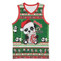 Cute Panda Claus Christmas Basketball Jersey Panda Santa Claus - Wonder Print Shop