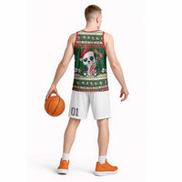 Cute Panda Claus Christmas Basketball Jersey Panda Santa Claus - Wonder Print Shop