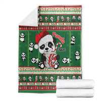 Cute Panda Claus Christmas Blanket Panda Santa Claus - Wonder Print Shop