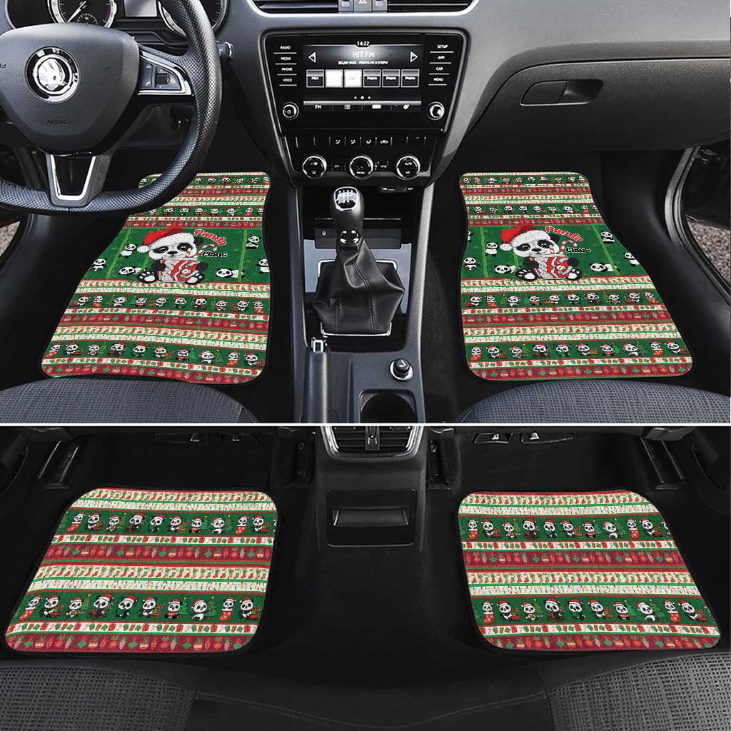Cute Panda Claus Christmas Car Mats Panda Santa Claus - Wonder Print Shop