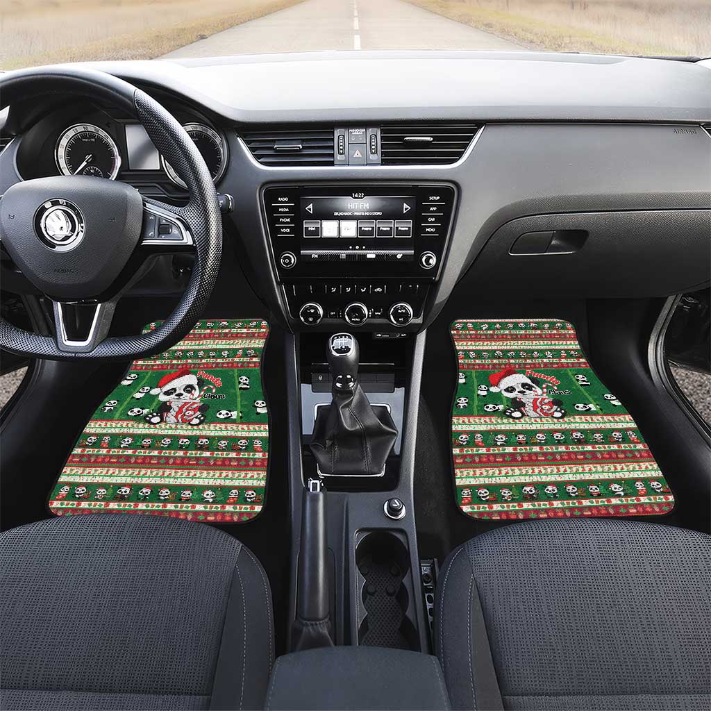 Cute Panda Claus Christmas Car Mats Panda Santa Claus - Wonder Print Shop