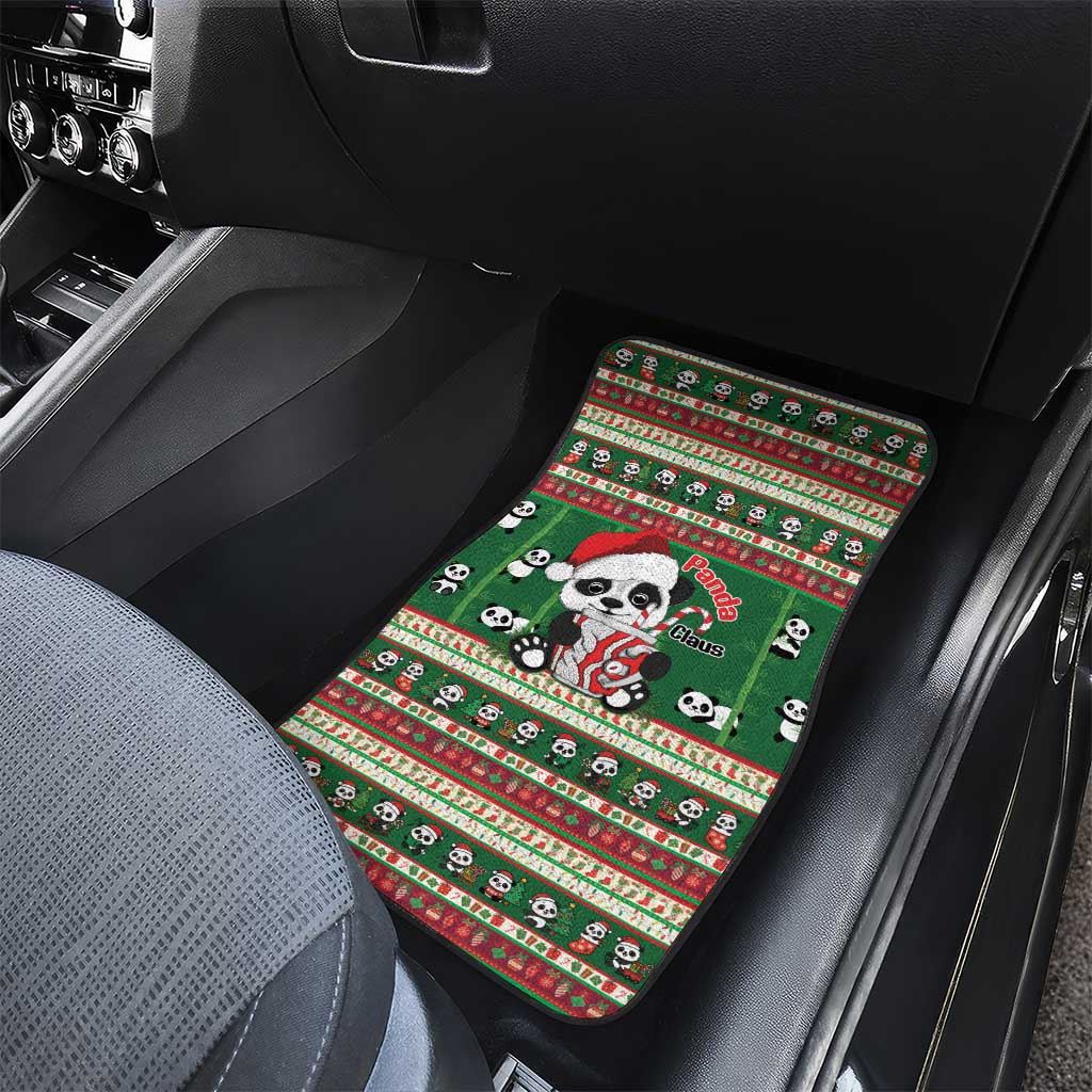 Cute Panda Claus Christmas Car Mats Panda Santa Claus - Wonder Print Shop