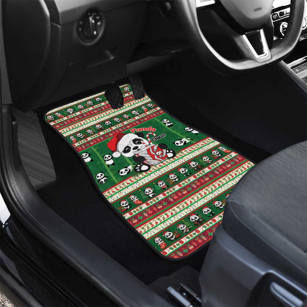 Cute Panda Claus Christmas Car Mats Panda Santa Claus - Wonder Print Shop