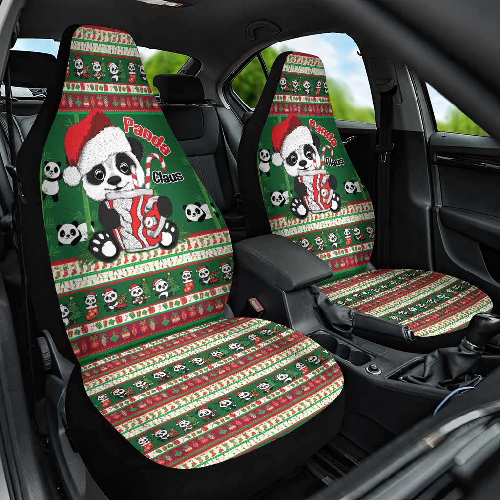 Cute Panda Claus Christmas Car Seat Cover Panda Santa Claus - Wonder Print Shop