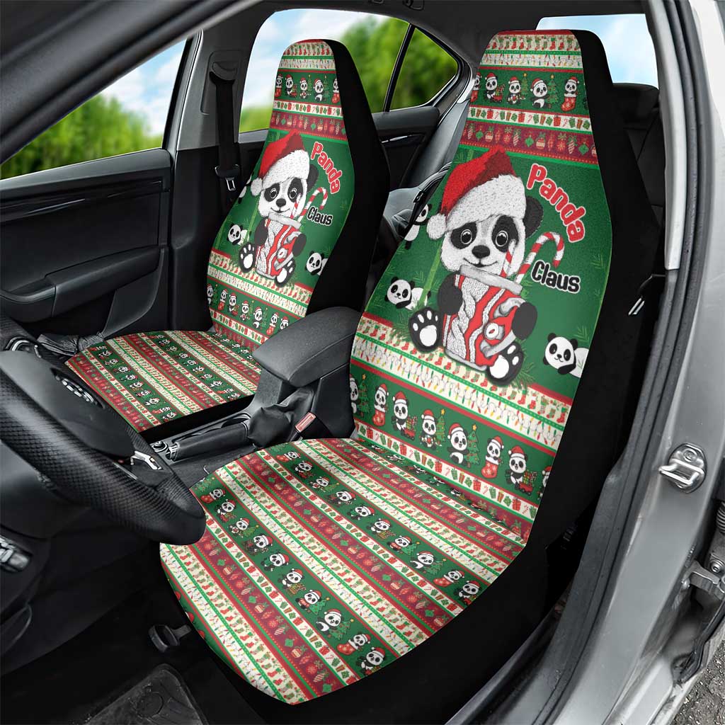 Cute Panda Claus Christmas Car Seat Cover Panda Santa Claus - Wonder Print Shop