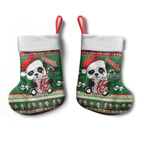 Cute Panda Claus Christmas Stocking Panda Santa Claus - Wonder Print Shop
