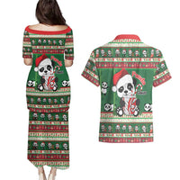 Cute Panda Claus Christmas Couples Matching Puletasi and Hawaiian Shirt Panda Santa Claus - Wonder Print Shop