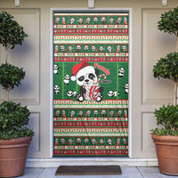 Cute Panda Claus Christmas Door Cover Panda Santa Claus - Wonder Print Shop