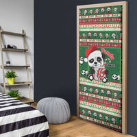 Cute Panda Claus Christmas Door Cover Panda Santa Claus - Wonder Print Shop