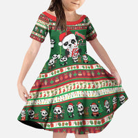Cute Panda Claus Christmas Family Matching Long Sleeve Bodycon Dress and Hawaiian Shirt Panda Santa Claus - Wonder Print Shop