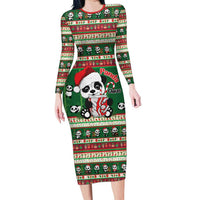 Cute Panda Claus Christmas Family Matching Long Sleeve Bodycon Dress and Hawaiian Shirt Panda Santa Claus - Wonder Print Shop