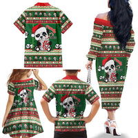 Cute Panda Claus Christmas Family Matching Off The Shoulder Long Sleeve Dress and Hawaiian Shirt Panda Santa Claus - Wonder Print Shop