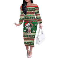 Cute Panda Claus Christmas Family Matching Off The Shoulder Long Sleeve Dress and Hawaiian Shirt Panda Santa Claus - Wonder Print Shop