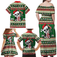 Cute Panda Claus Christmas Family Matching Off Shoulder Maxi Dress and Hawaiian Shirt Panda Santa Claus - Wonder Print Shop