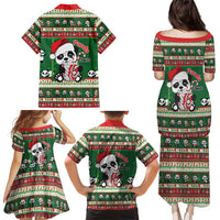 Cute Panda Claus Christmas Family Matching Puletasi and Hawaiian Shirt Panda Santa Claus - Wonder Print Shop