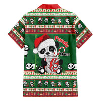 Cute Panda Claus Christmas Family Matching Puletasi and Hawaiian Shirt Panda Santa Claus - Wonder Print Shop