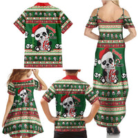 Cute Panda Claus Christmas Family Matching Summer Maxi Dress and Hawaiian Shirt Panda Santa Claus - Wonder Print Shop