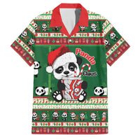 Cute Panda Claus Christmas Family Matching Summer Maxi Dress and Hawaiian Shirt Panda Santa Claus - Wonder Print Shop