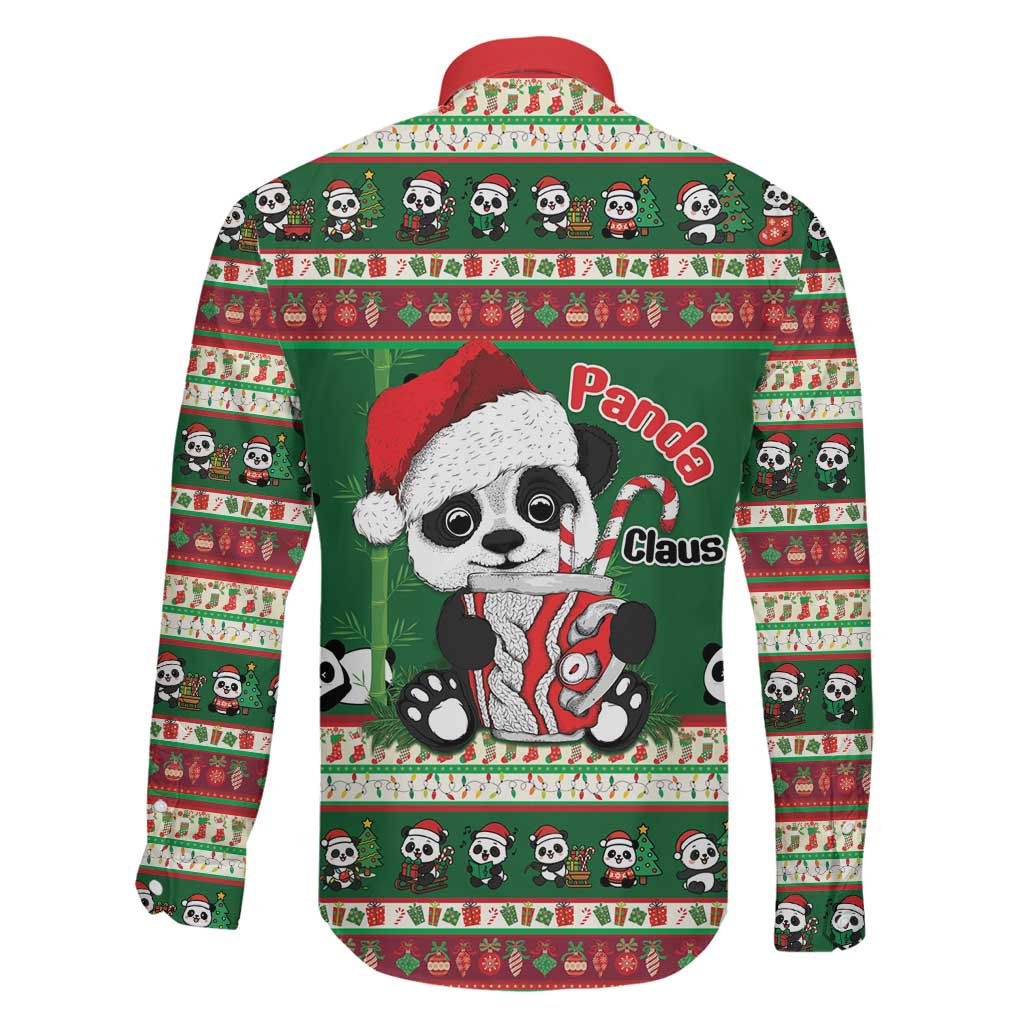 Cute Panda Claus Christmas Family Matching Summer Maxi Dress and Hawaiian Shirt Panda Santa Claus - Wonder Print Shop