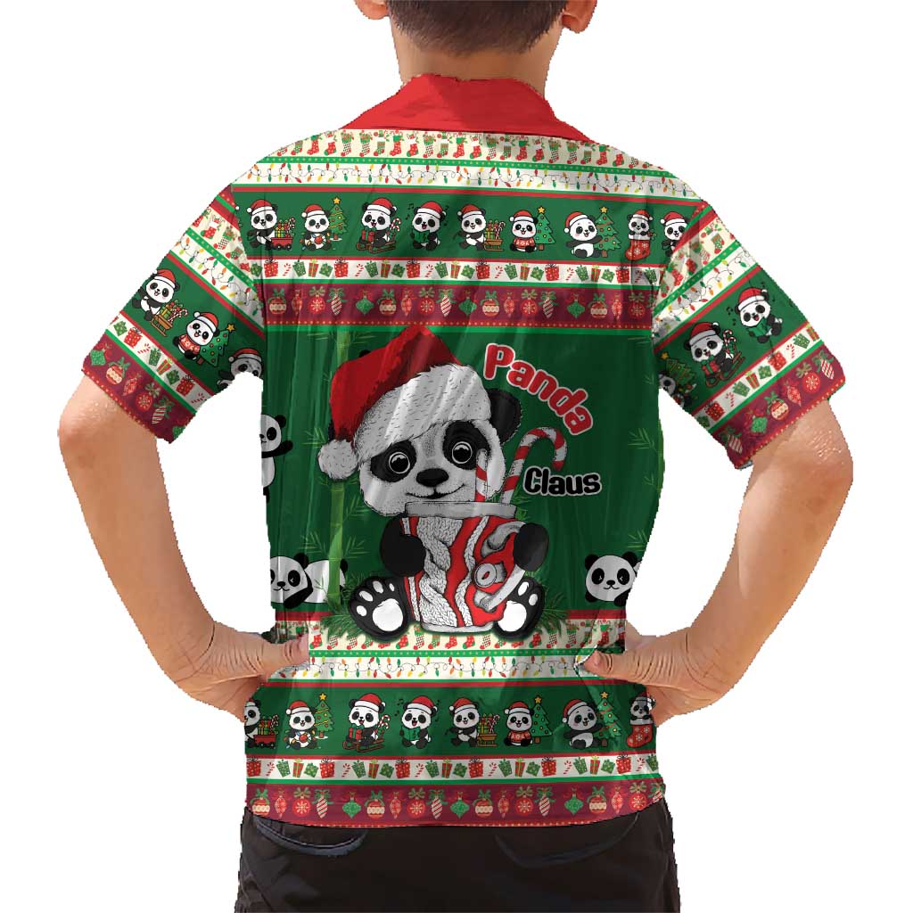 Cute Panda Claus Christmas Hawaiian Shirt Panda Santa Claus - Wonder Print Shop