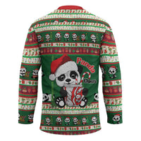 Cute Panda Claus Christmas Hockey Jersey Panda Santa Claus - Wonder Print Shop
