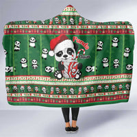 Cute Panda Claus Christmas Hooded Blanket Panda Santa Claus - Wonder Print Shop