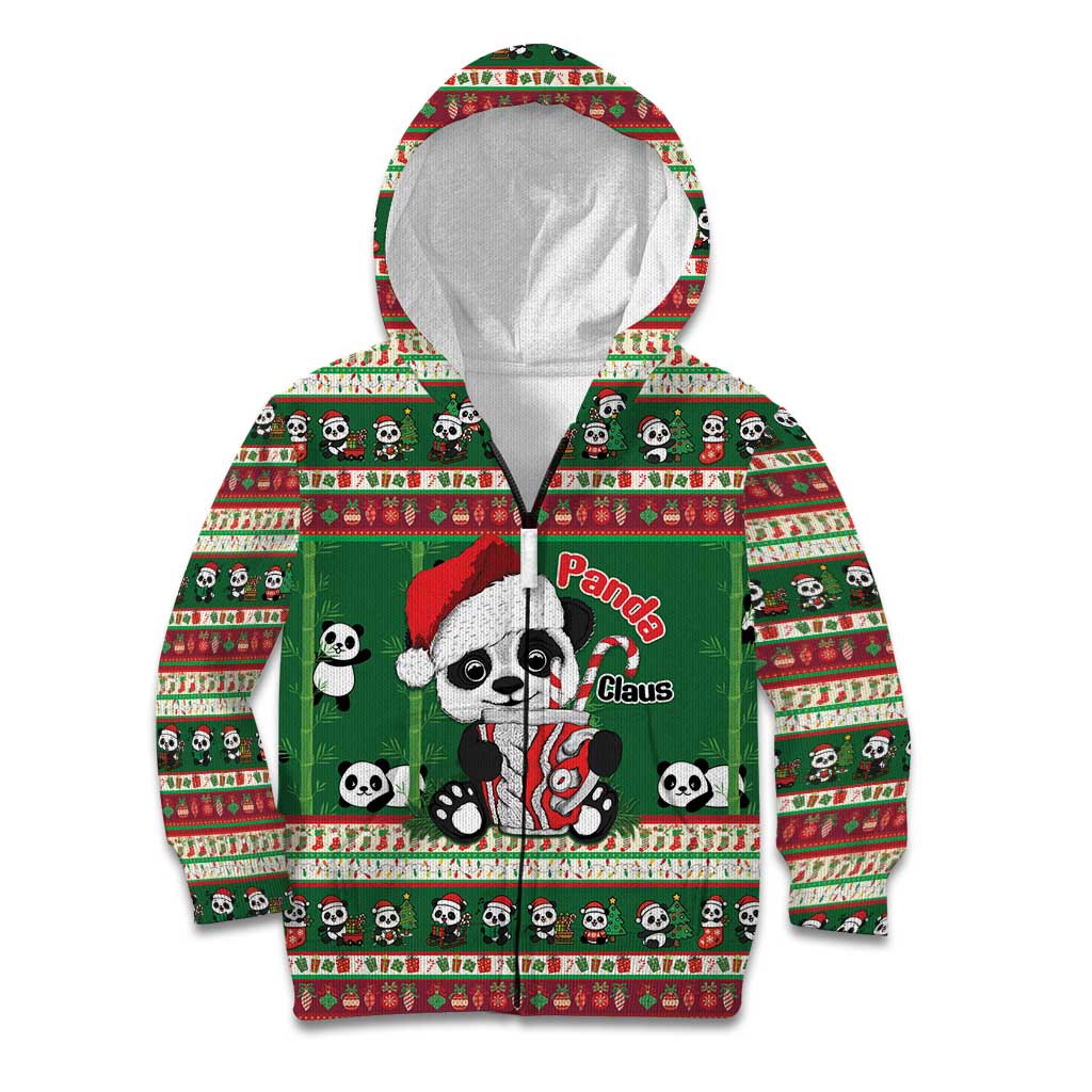 Cute Panda Claus Christmas Kid Hoodie Panda Santa Claus - Wonder Print Shop