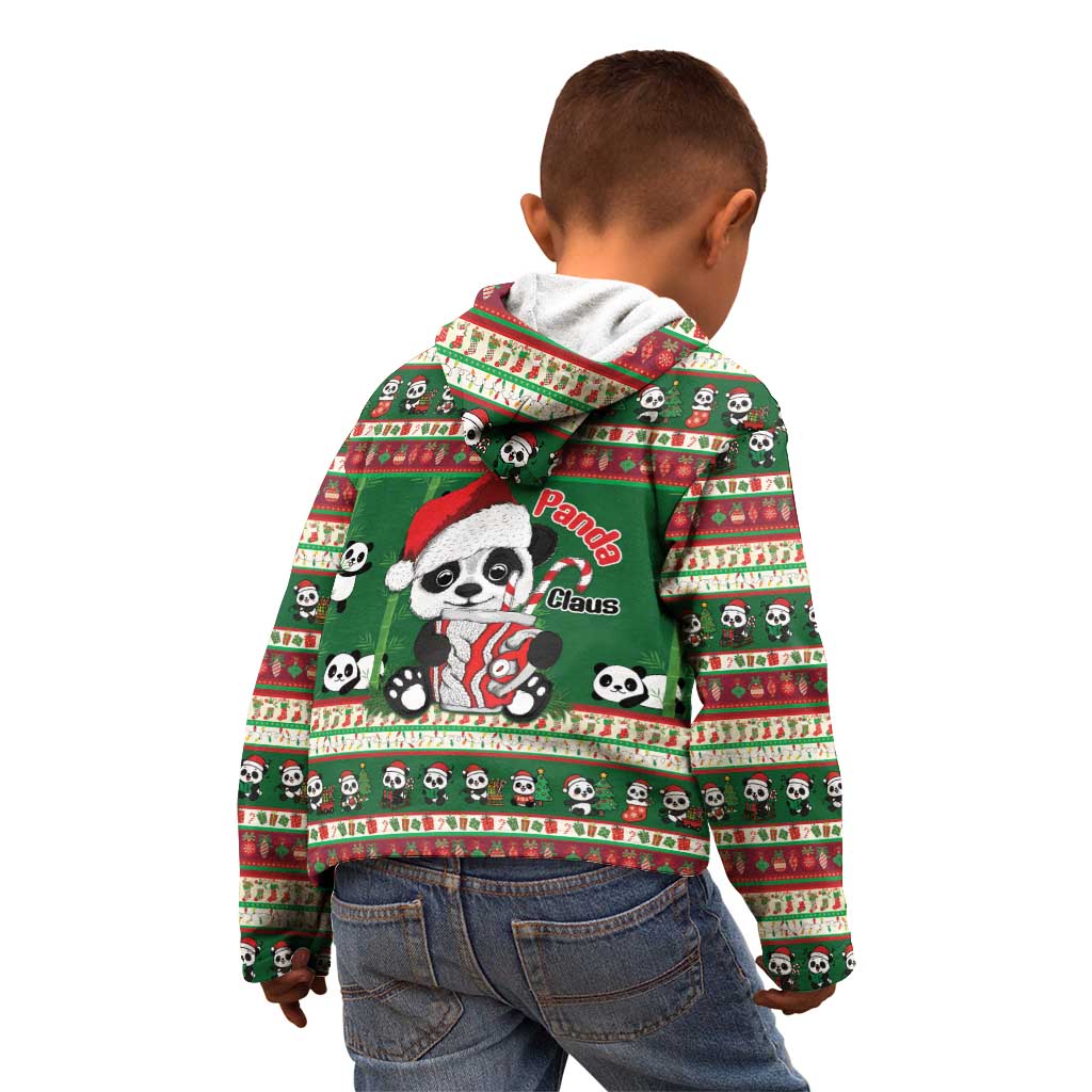 Cute Panda Claus Christmas Kid Hoodie Panda Santa Claus - Wonder Print Shop