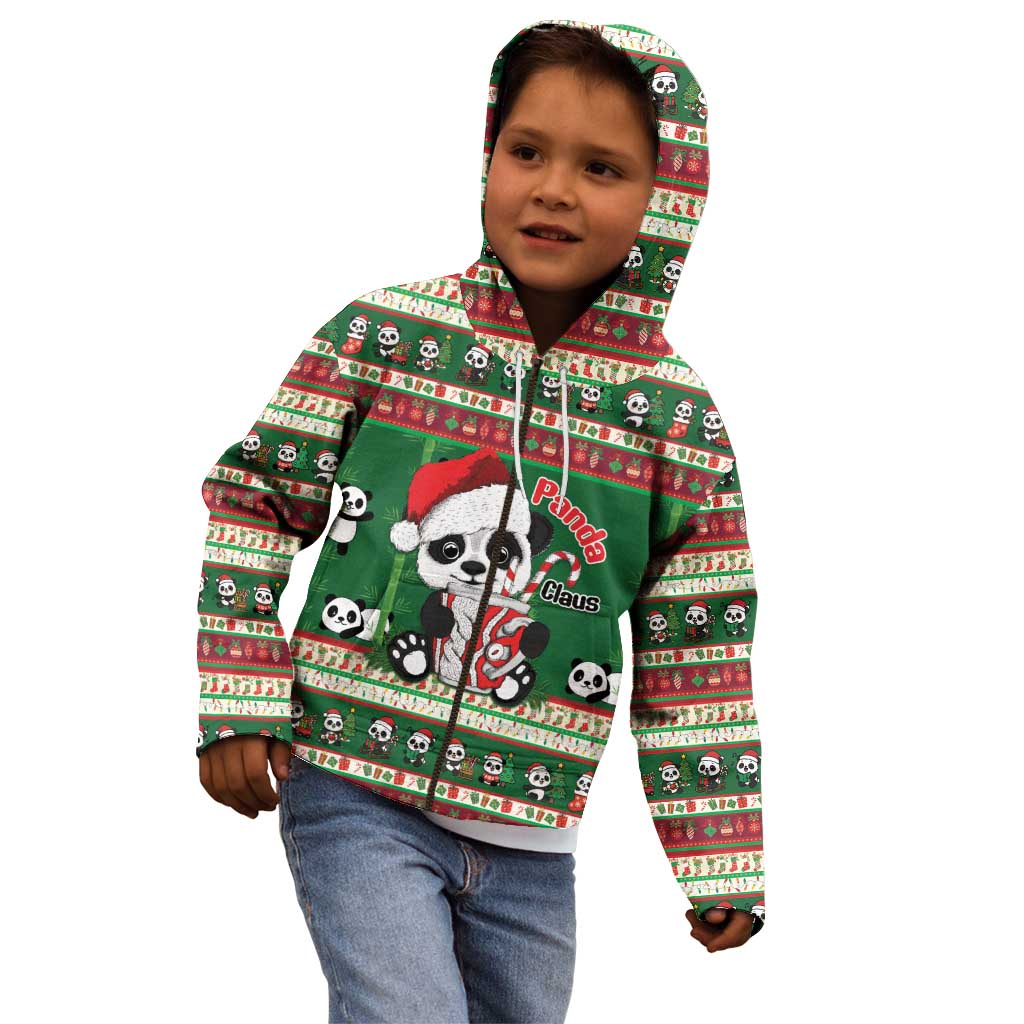 Cute Panda Claus Christmas Kid Hoodie Panda Santa Claus - Wonder Print Shop