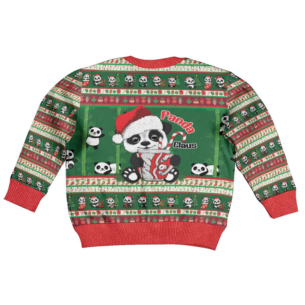 Cute Panda Claus Christmas Kid Ugly Christmas Sweater Panda Santa Claus - Wonder Print Shop