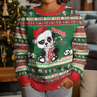 Cute Panda Claus Christmas Kid Ugly Christmas Sweater Panda Santa Claus - Wonder Print Shop