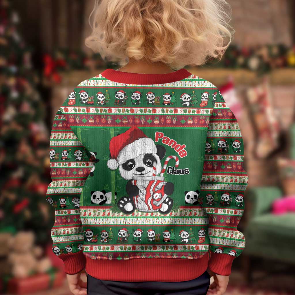 Cute Panda Claus Christmas Kid Ugly Christmas Sweater Panda Santa Claus - Wonder Print Shop