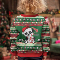 Cute Panda Claus Christmas Kid Ugly Christmas Sweater Panda Santa Claus - Wonder Print Shop