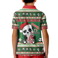 Cute Panda Claus Christmas Kid Polo Shirt Panda Santa Claus - Wonder Print Shop