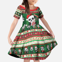 Cute Panda Claus Christmas Kid Short Sleeve Dress Panda Santa Claus - Wonder Print Shop