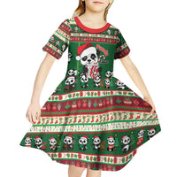Cute Panda Claus Christmas Kid Short Sleeve Dress Panda Santa Claus - Wonder Print Shop