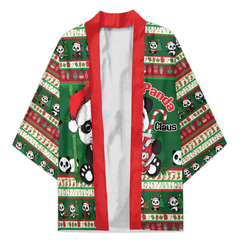 Cute Panda Claus Christmas Kimono Panda Santa Claus - Wonder Print Shop