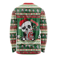 Cute Panda Claus Christmas Long Sleeve Shirt Panda Santa Claus - Wonder Print Shop