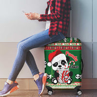 Cute Panda Claus Christmas Luggage Cover Panda Santa Claus - Wonder Print Shop