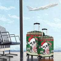 Cute Panda Claus Christmas Luggage Cover Panda Santa Claus - Wonder Print Shop