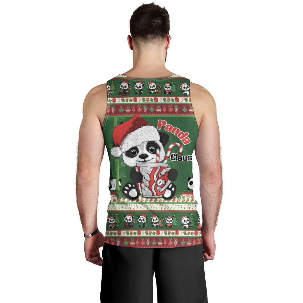 Cute Panda Claus Christmas Men Tank Top Panda Santa Claus - Wonder Print Shop