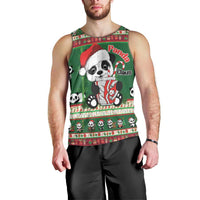 Cute Panda Claus Christmas Men Tank Top Panda Santa Claus - Wonder Print Shop