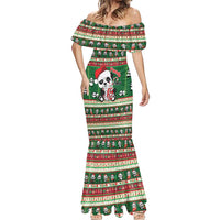 Cute Panda Claus Christmas Mermaid Dress Panda Santa Claus - Wonder Print Shop