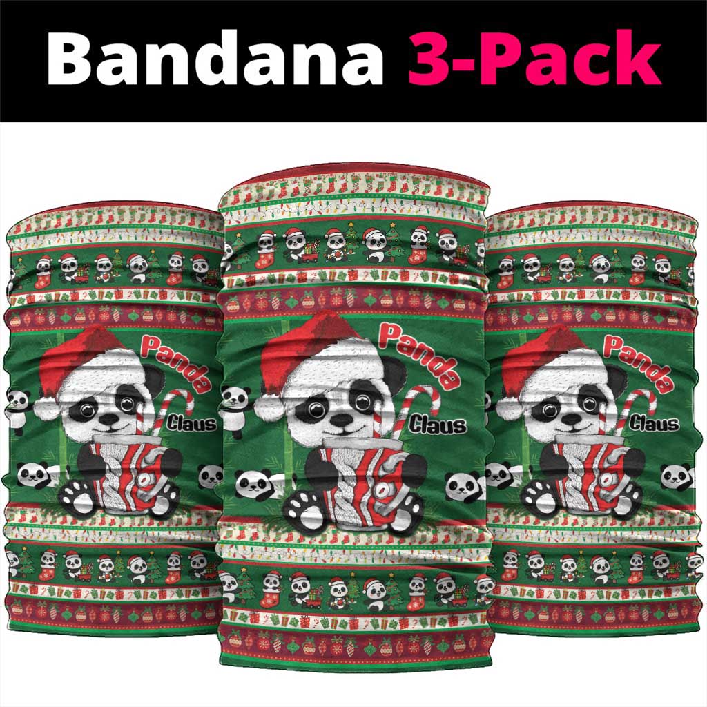 Cute Panda Claus Christmas Neck Gaiter Panda Santa Claus - Wonder Print Shop