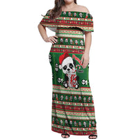 Cute Panda Claus Christmas Off Shoulder Maxi Dress Panda Santa Claus - Wonder Print Shop