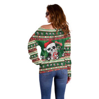 Cute Panda Claus Christmas Off Shoulder Sweater Panda Santa Claus - Wonder Print Shop