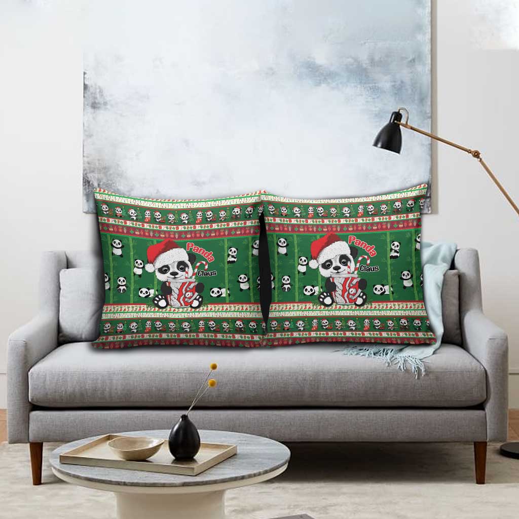 Cute Panda Claus Christmas Pillow Cover Panda Santa Claus - Wonder Print Shop