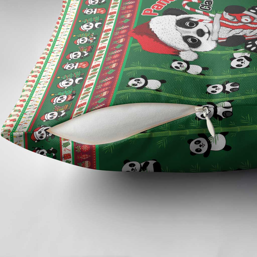 Cute Panda Claus Christmas Pillow Cover Panda Santa Claus - Wonder Print Shop