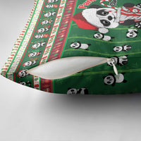 Cute Panda Claus Christmas Pillow Cover Panda Santa Claus - Wonder Print Shop